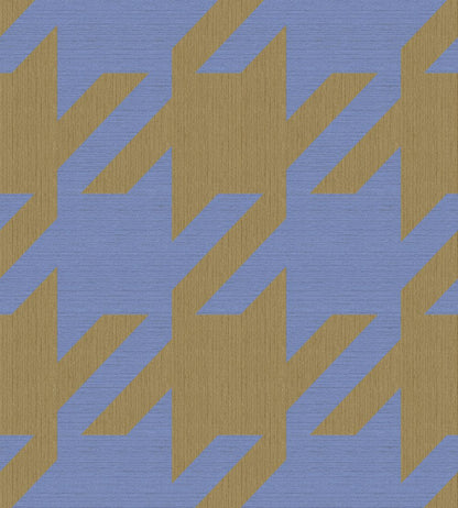 Houndstooth Mural by Eijffinger Olive Cornflower