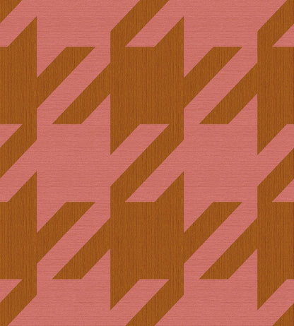 Houndstooth Mural by Eijffinger Pink Camel