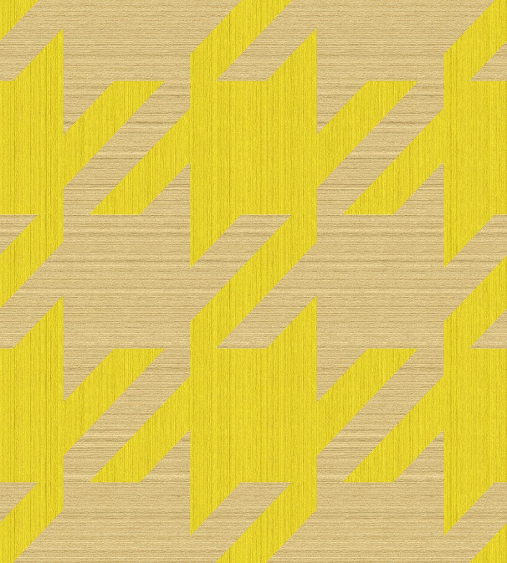 Houndstooth Mural by Eijffinger Neon Natural