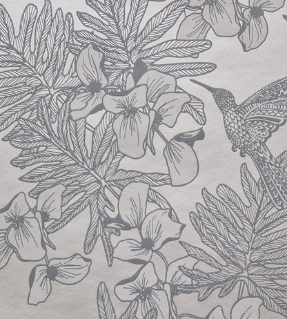 Hummingbird Wallpaper by 1838 Wallcoverings Mist