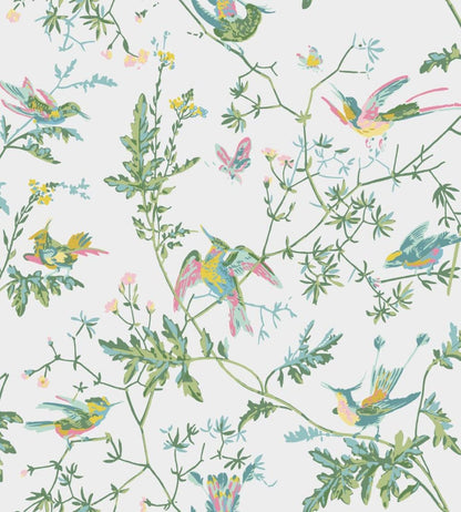 Hummingbirds Wallpaper by Cole & Son Green & Pink