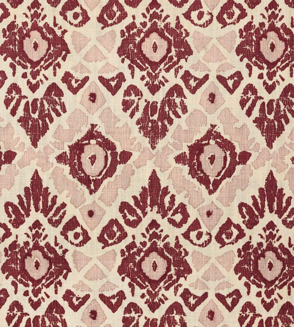 Ikat Fabric by Barneby Gates Red/Pink