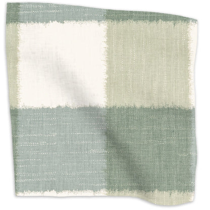 Ikat Check Fabric by Kathryn M. Ireland in Blue