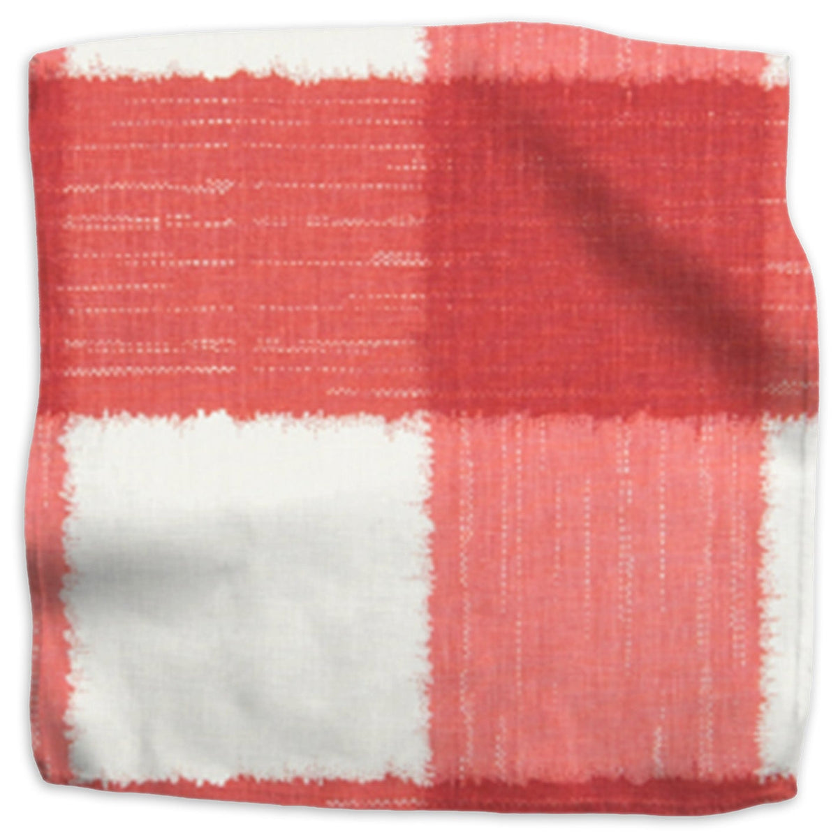 Ikat Check Fabric by Kathryn M. Ireland in Red