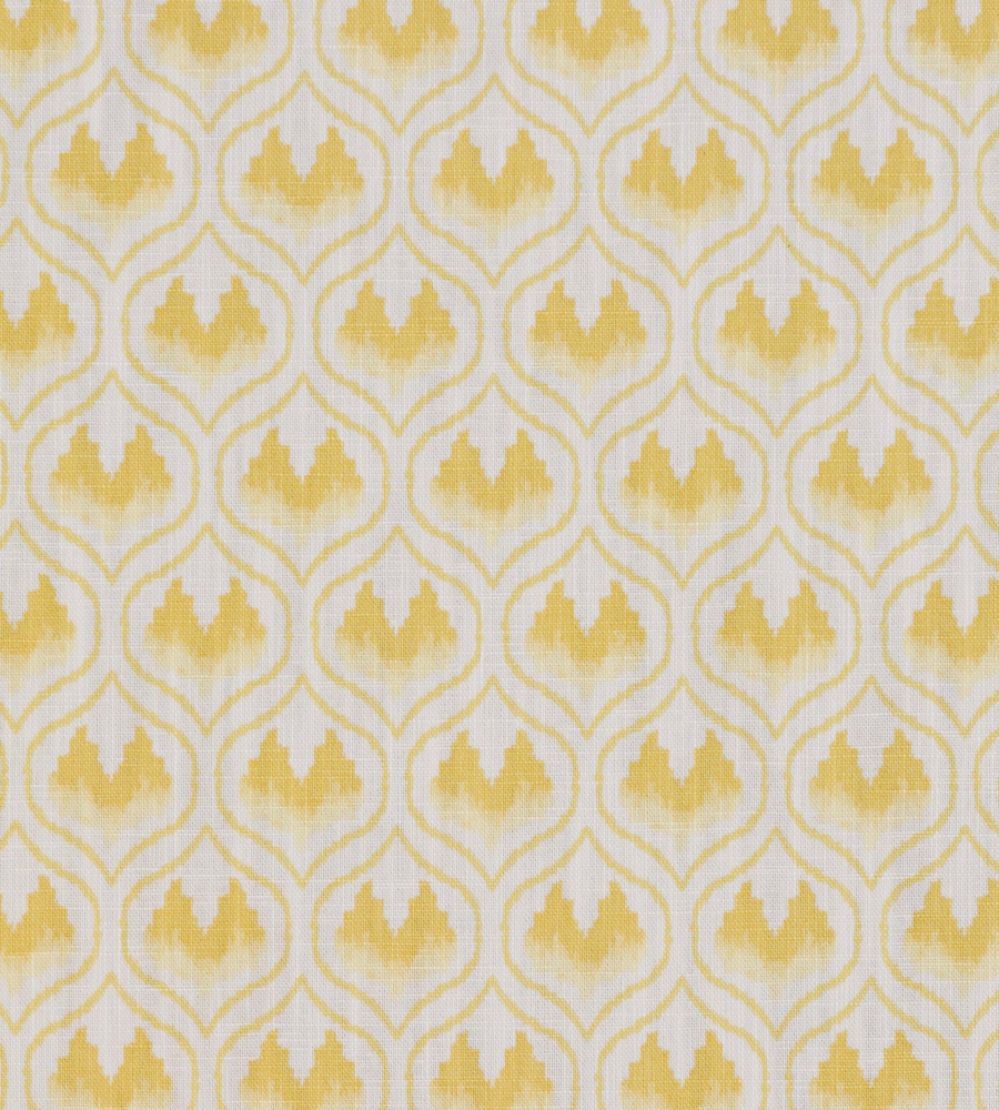 Ikat Heart Fabric by Barneby Gates Mustard