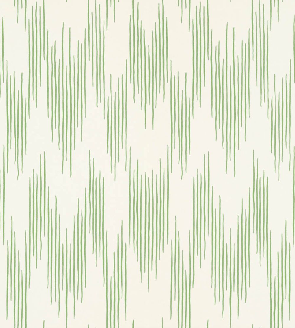 Ikat Wallpaper by Langelid Von Bromssen Ivy Green