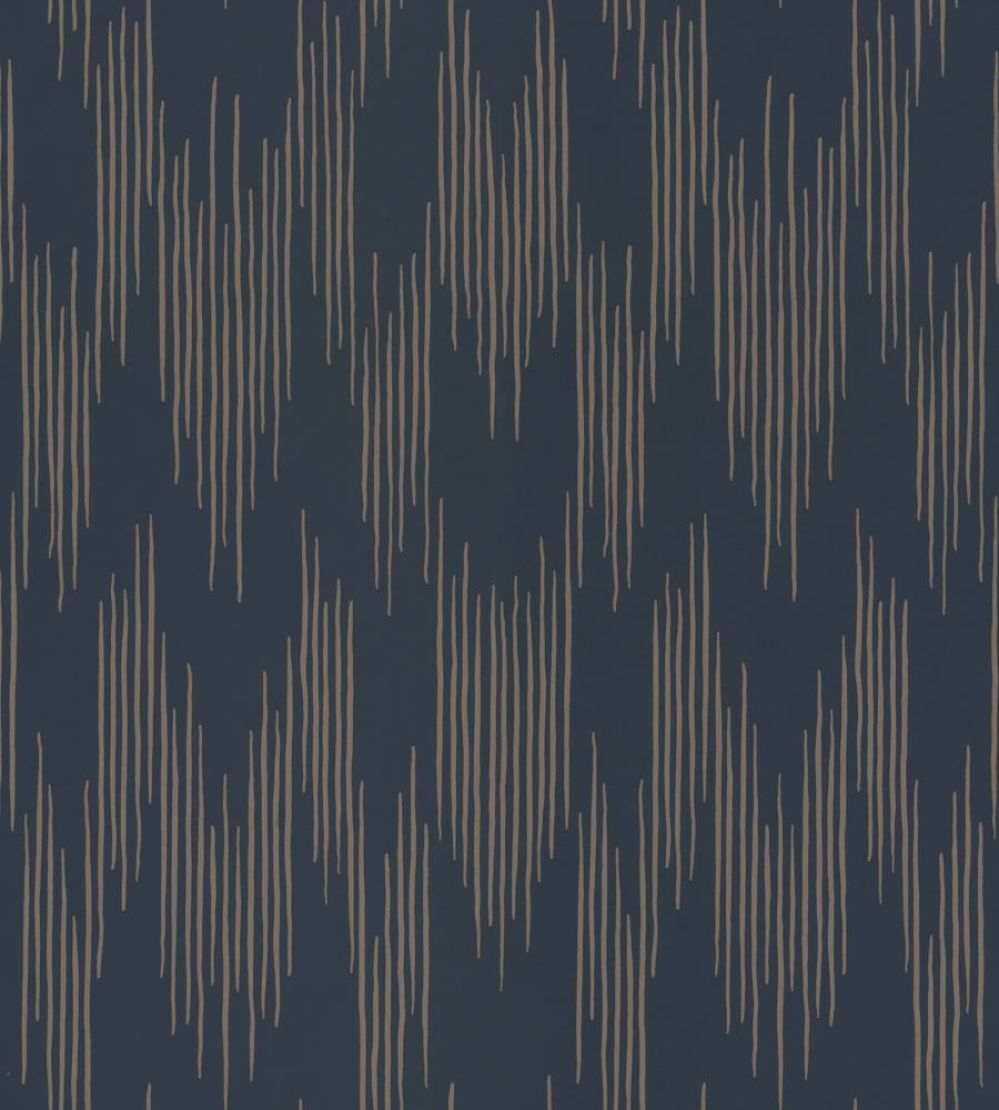 Ikat Wallpaper by Langelid Von Bromssen Midnight Blue