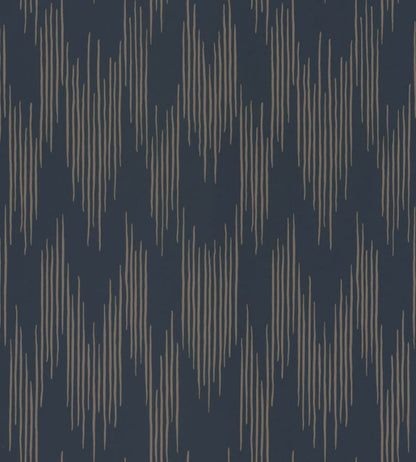 Ikat Wallpaper by Langelid Von Bromssen Midnight Blue