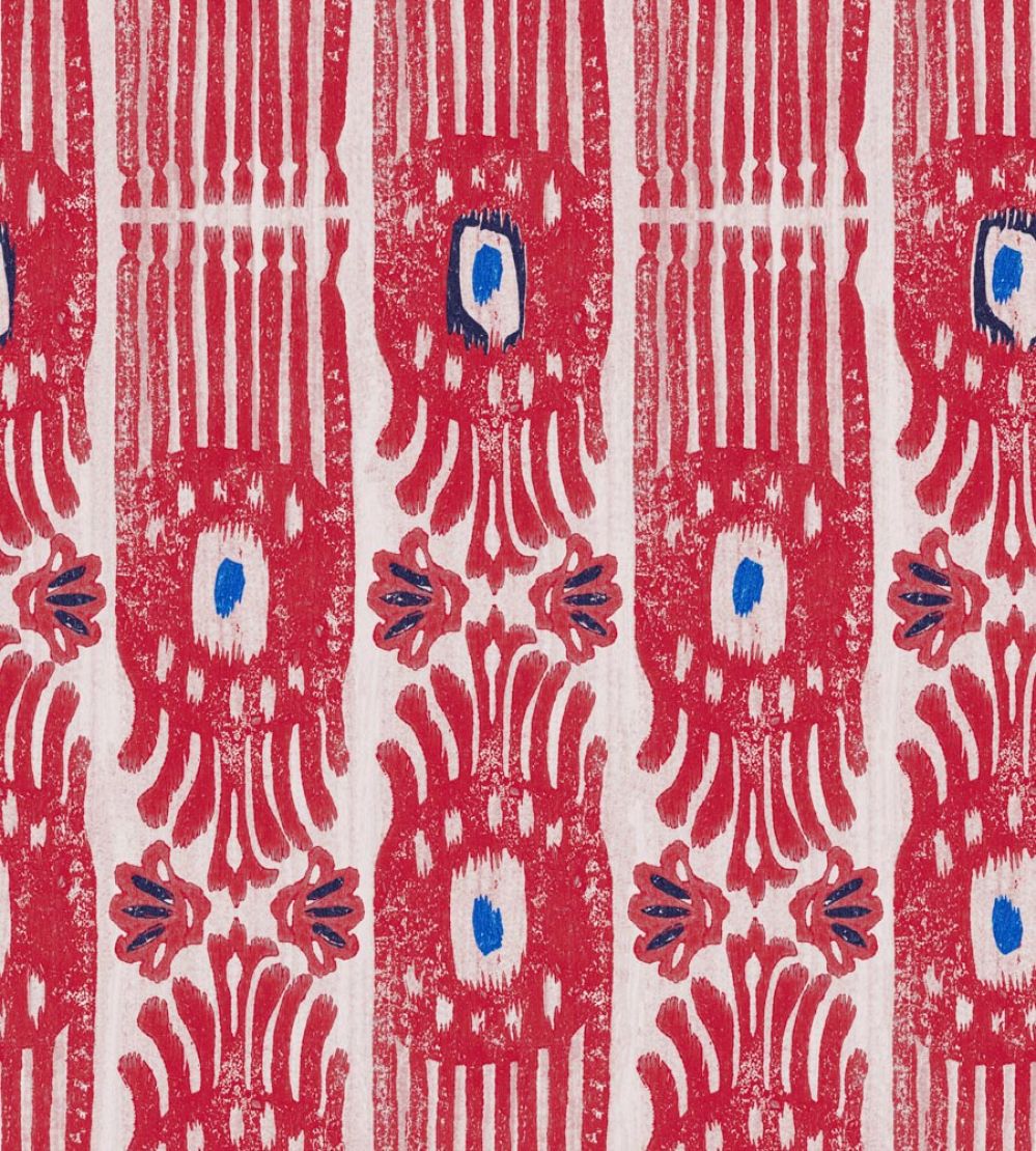 Ikat Wallpaper by MINDTHEGAP Raspberry Ripple
