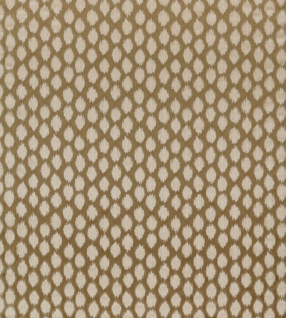 Ikat Spot Fabric by Zoffany Antique/Gold