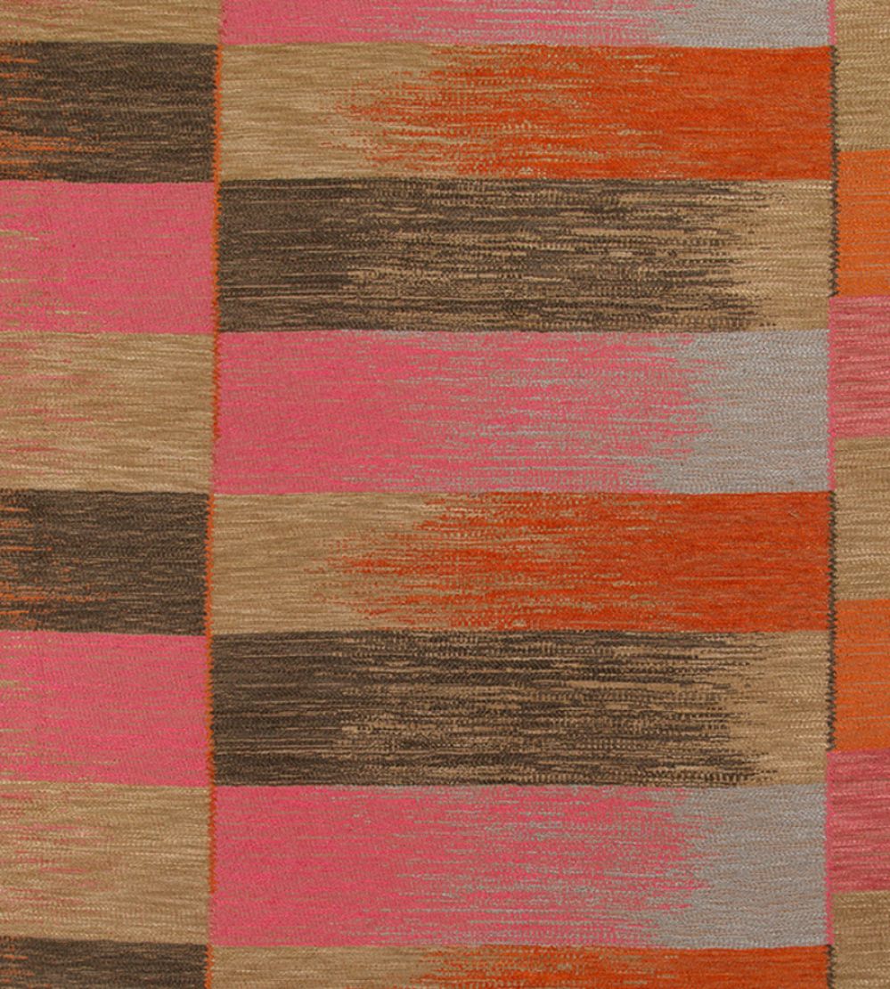 Ikat Weave Fabric by Christopher Farr Cloth Orange