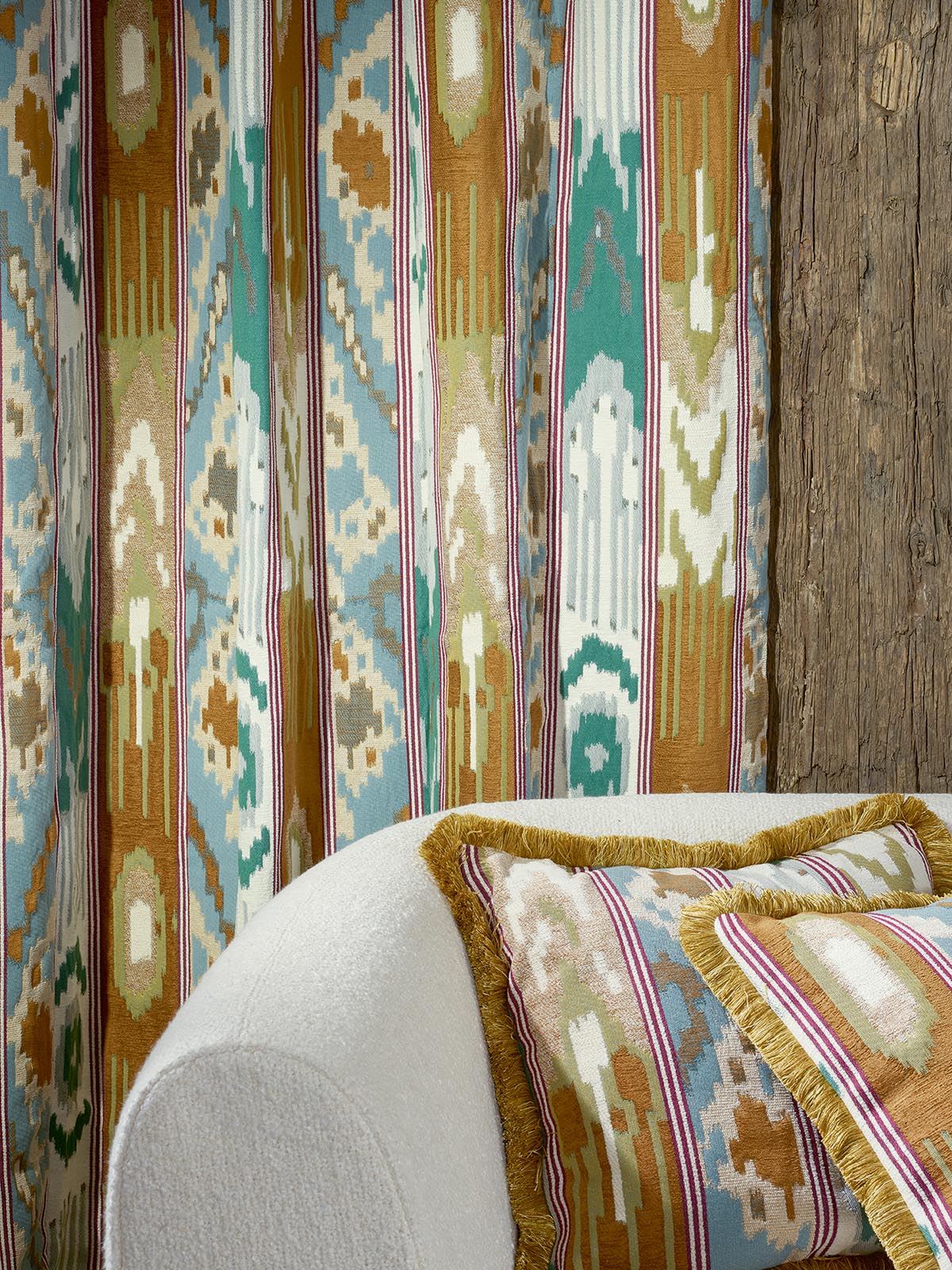 Ikati Fabric by Pierre Frey shown in a room setting (view 2)