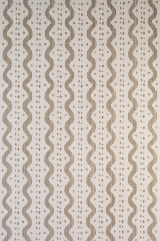Ikat Wave OUT Fabric by James Malone in Wood (08)