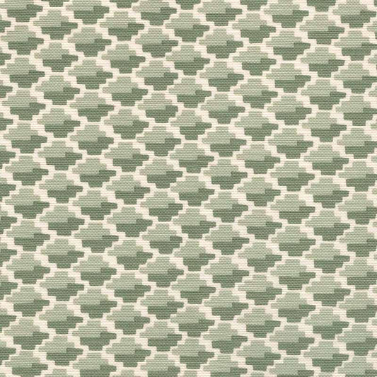 Il Gioco Silver/green fabric by Quadrille