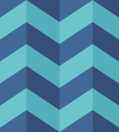 Illusion Chevron Wallpaper by Ohpopsi Cerulean Mix