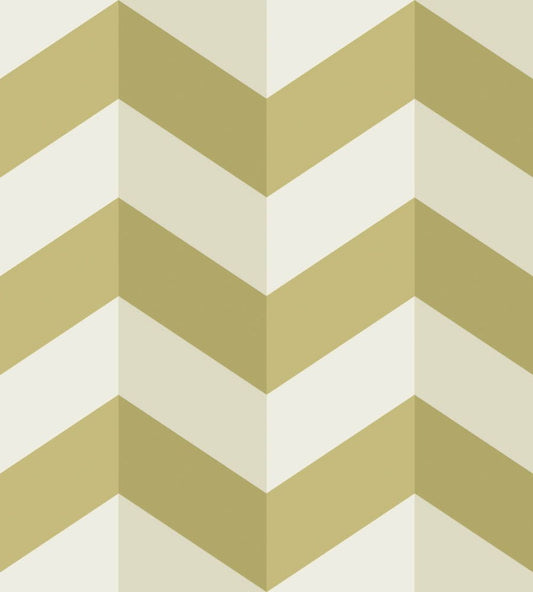 Illusion Chevron Wallpaper by Ohpopsi Olive Twist