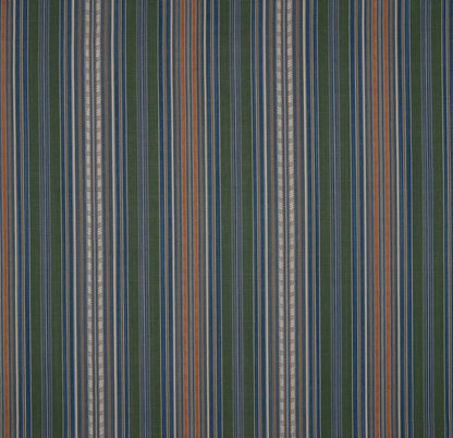 Delma Stripe Fabric by Fleurons d'Hélène in Spinach