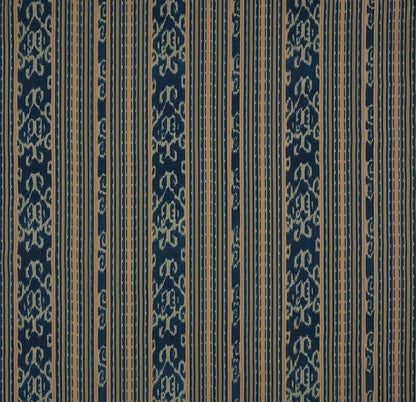 Java Stripe Fabric by Fleurons d'Hélène in Indigo