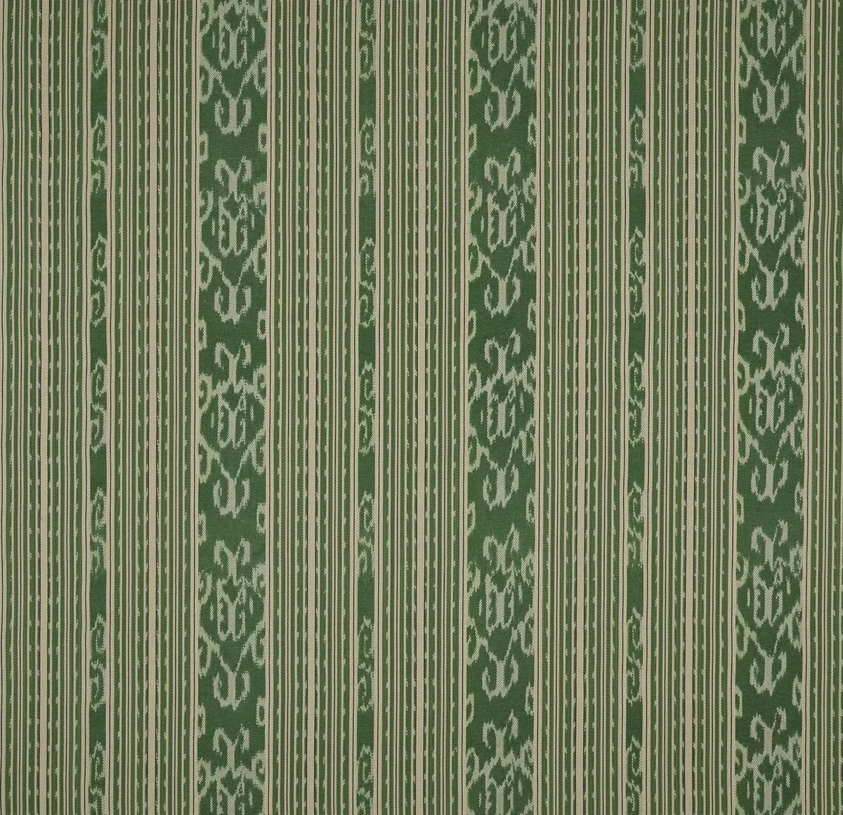 Java Stripe Fabric by Fleurons d'Hélène in Asparagus
