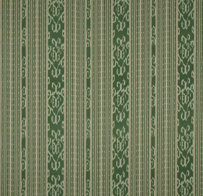 Java Stripe Fabric by Fleurons d'Hélène in Asparagus