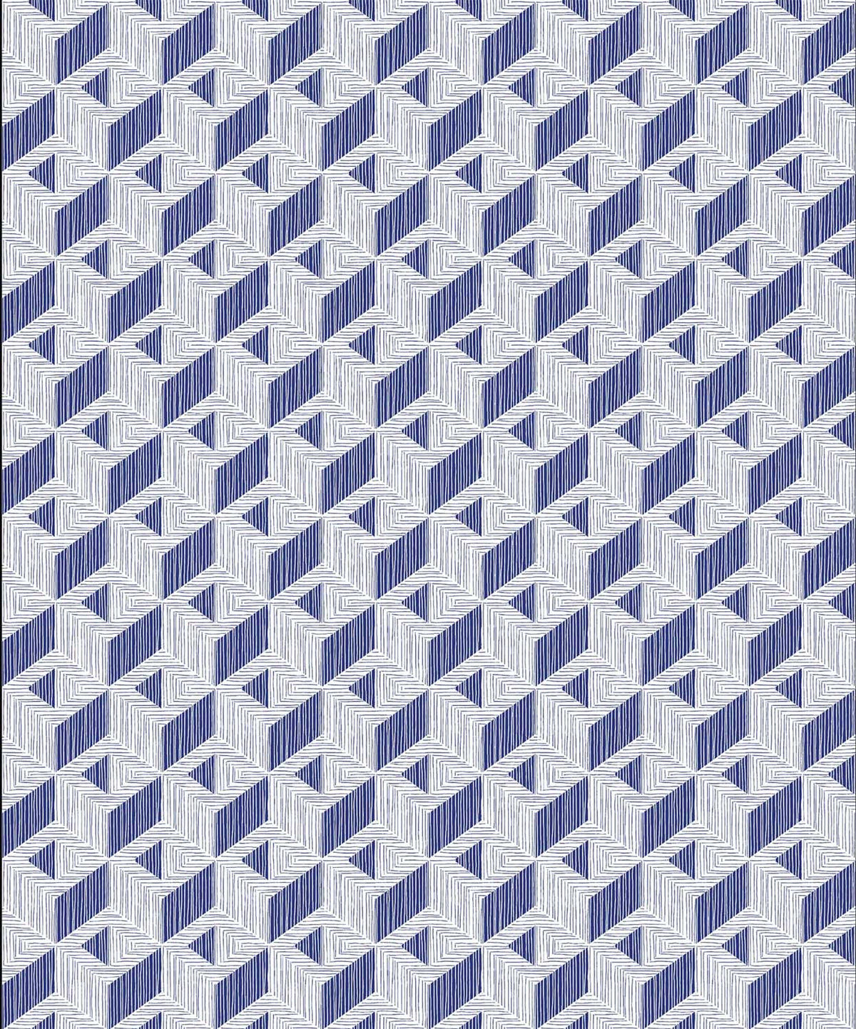 Inca wallpaper by Coordonné in Navy, flat pattern view