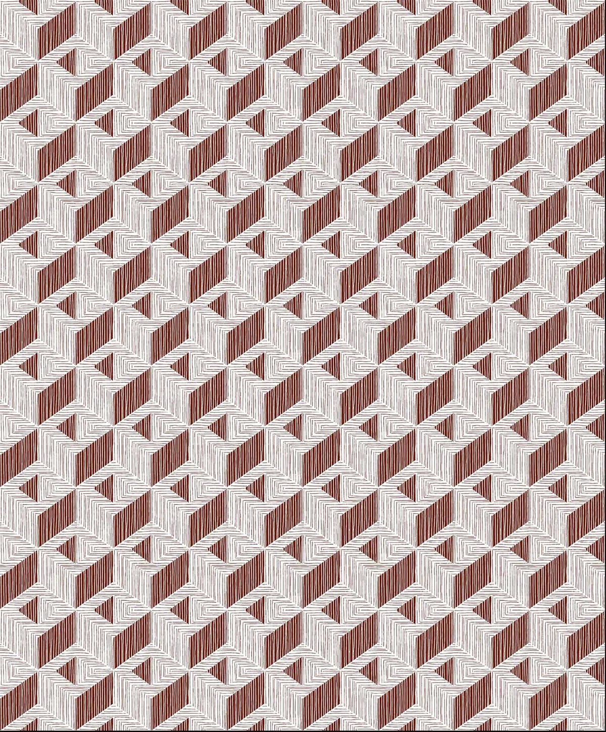 Inca wallpaper by Coordonné in Wine, flat pattern view