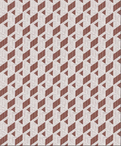 Inca wallpaper by Coordonné in Wine, flat pattern view