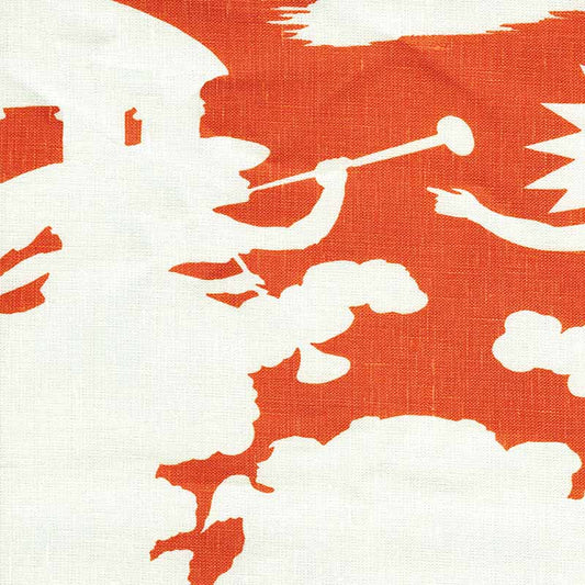Independence Background Orange fabric by Quadrille