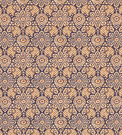 Indian Elephant Wallpaper by Barneby Gates Vintage Blue