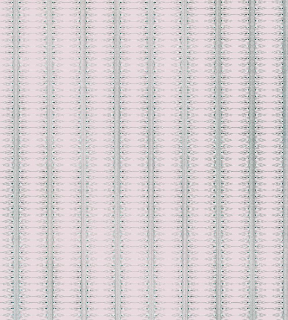Indian Stripe Wallpaper by Barneby Gates Pink/Teal