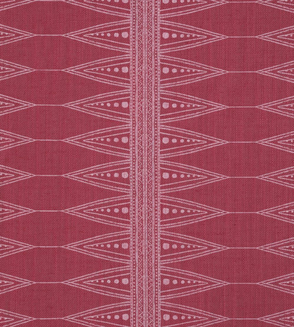 Indian Stripe Fabric by Barneby Gates Snug Red