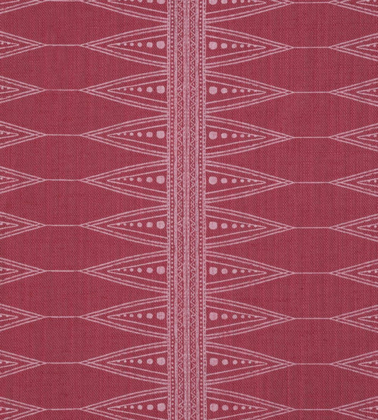 Indian Stripe Fabric by Barneby Gates Snug Red