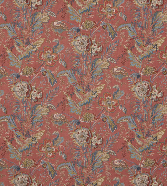 Indienne Flower Fabric by GP & J Baker Red