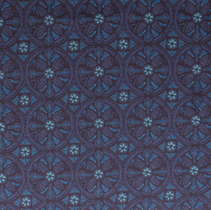 Petite Circle Batik Fabric by Betsy Textiles in Indigo