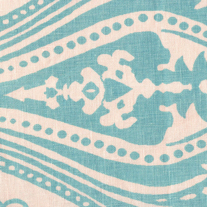 Indochine Paisley China Blue on Cream fabric by Home Couture