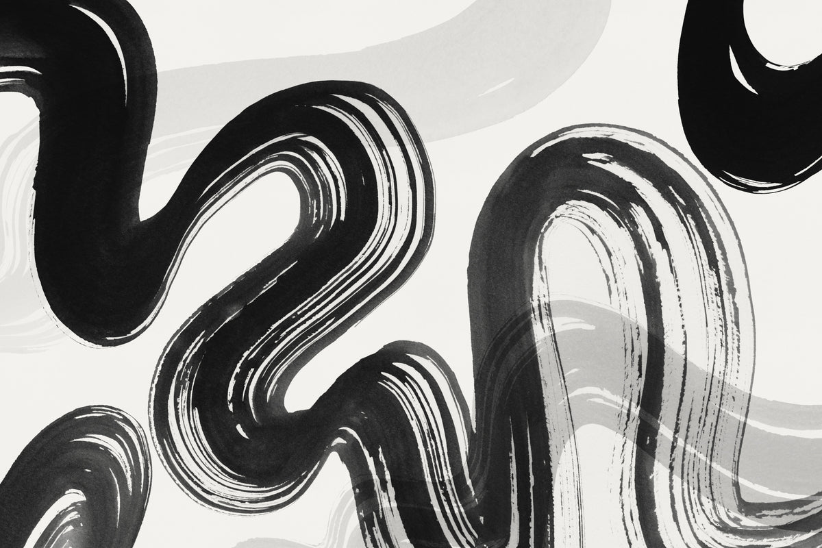 Ink Flow Monochrome mural by Hovia
