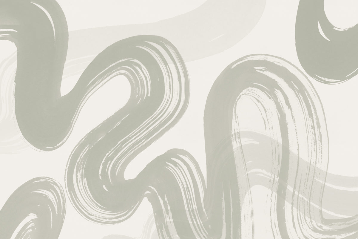 Ink Flow Sage Green mural by Hovia