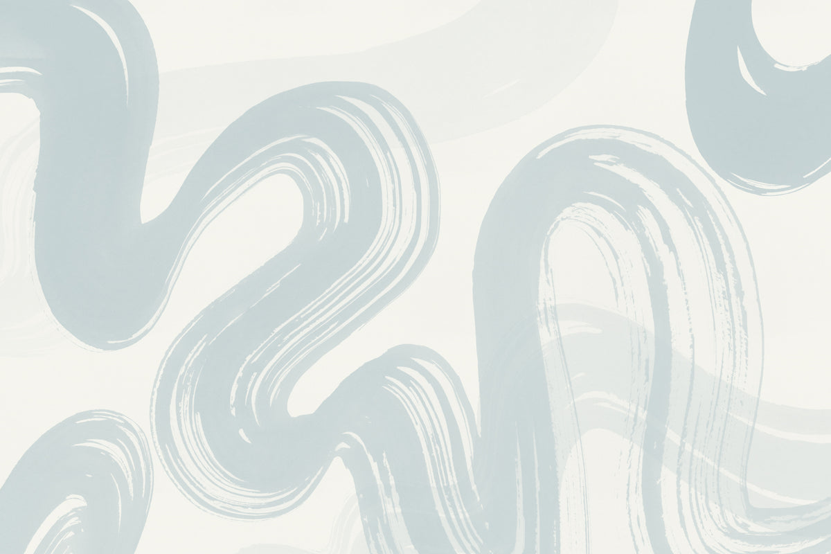 Ink Flow Light Blue mural by Hovia