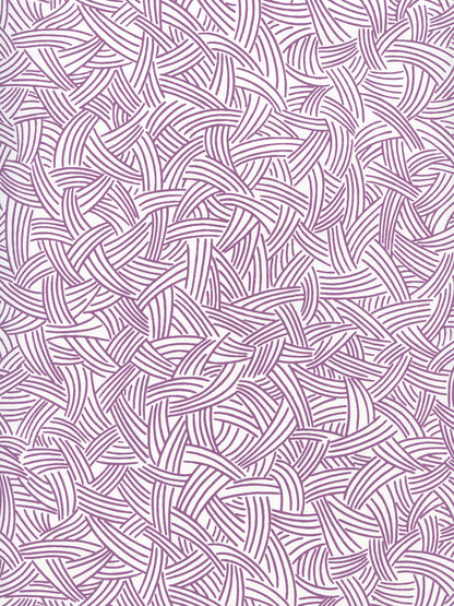 Interweave Purple on Almost White wallpaper by Alan Campbell