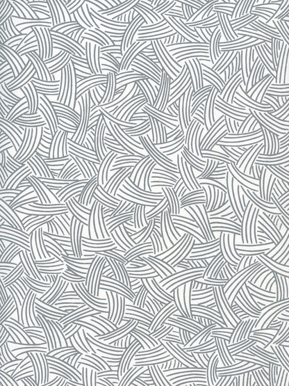 Interweave Dark Grey on Almost White wallpaper by Alan Campbell