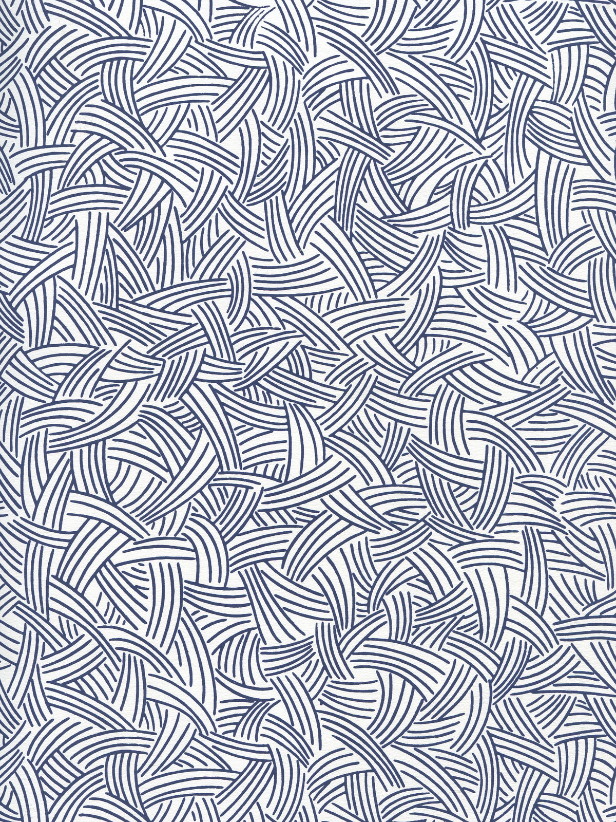 Interweave Navy on Almost White wallpaper by Alan Campbell