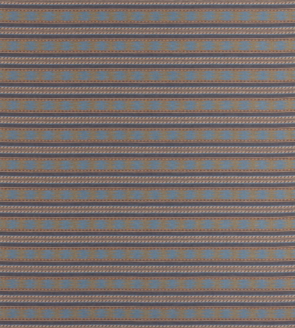 Inveraray Fabric by Mulberry Home Charcoal/Blue