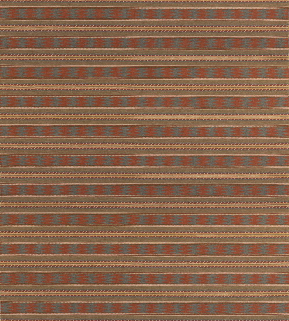Inveraray Fabric by Mulberry Home Russet/Teal