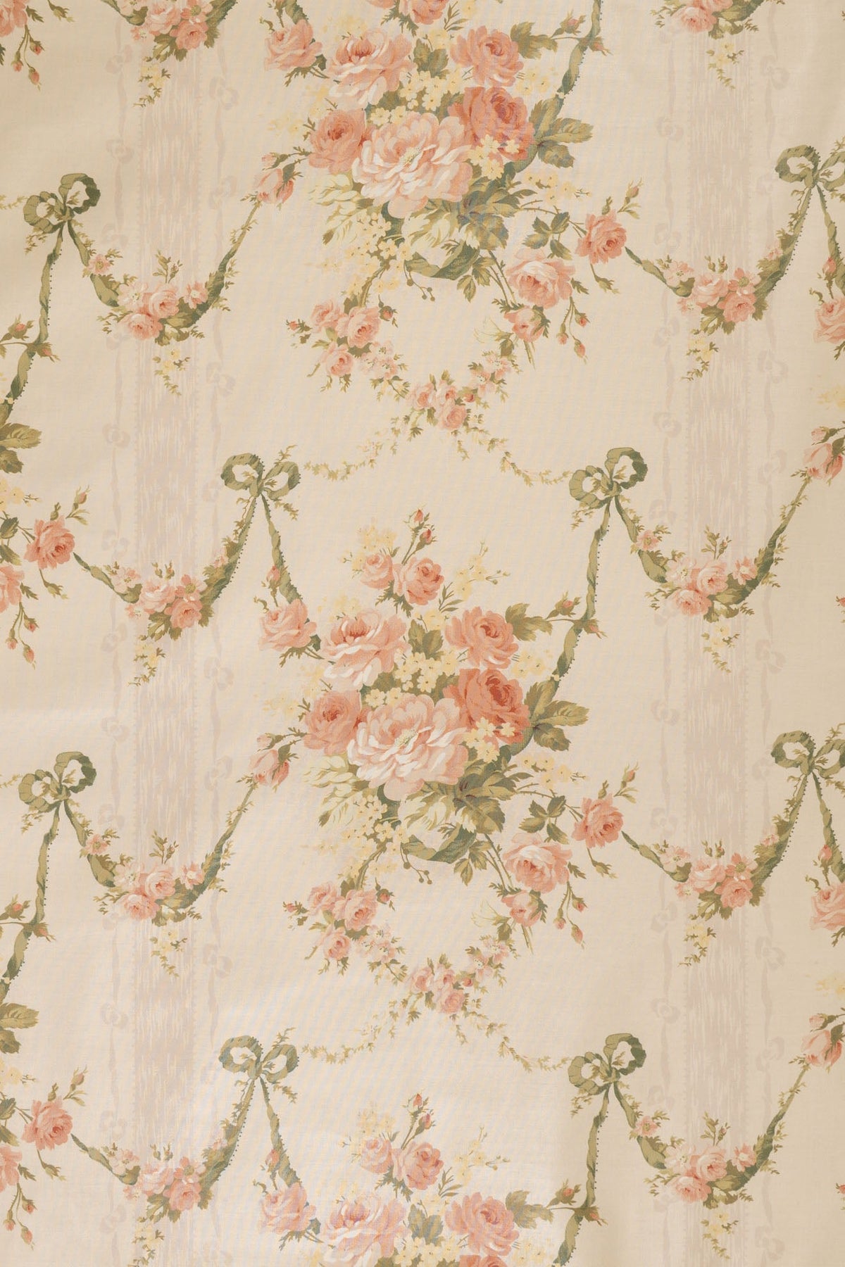 Iona Fabric by Jean Monro in Apricot/Green (Cotton)