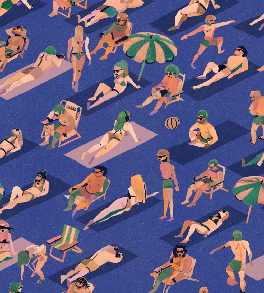 Ipanema Wallpaper by Tres Tintas Cobalto