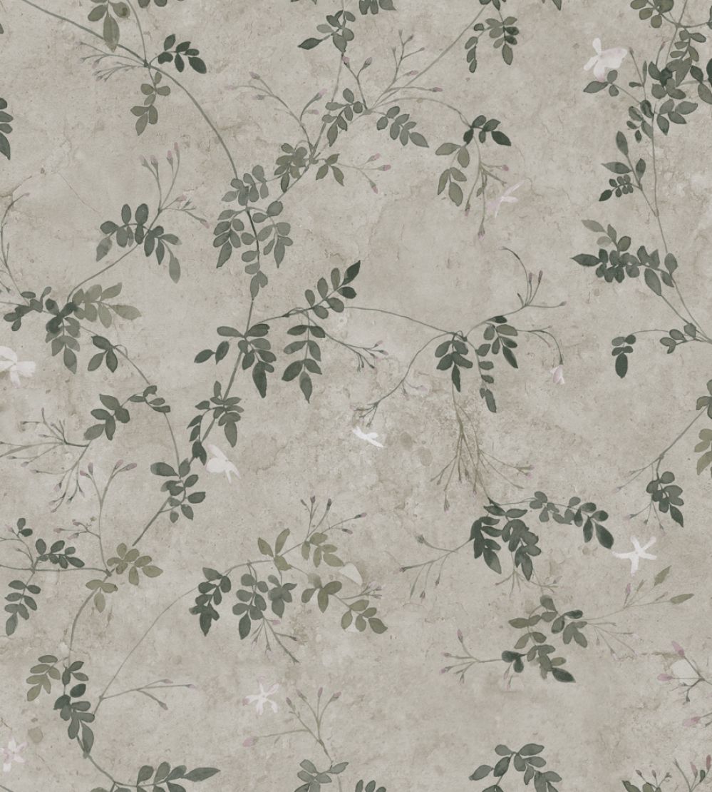 Irene Wallpaper by Sandberg Olive Green