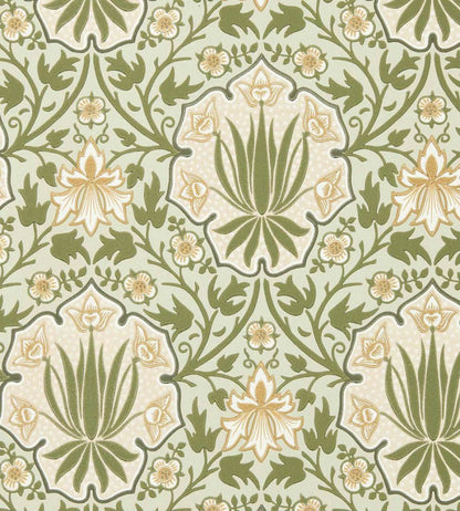 Iris & Rose Wallpaper by Morris & Co Bayleaf/Weld