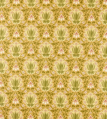 Iris & Rose Fabric by Morris & Co Gold