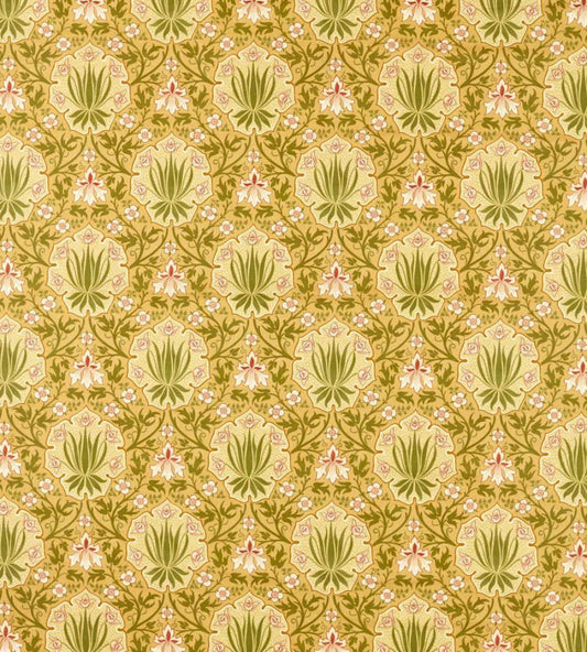 Iris & Rose Fabric by Morris & Co Gold