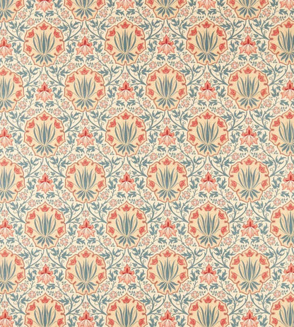 Iris & Rose Fabric by Morris & Co Indigo/Crimson